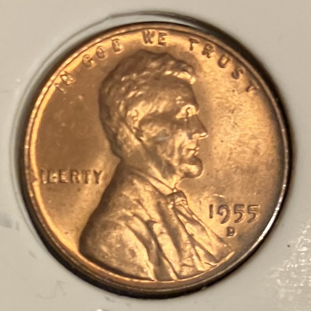 1955-D Lincoln wheat cent, Mint State