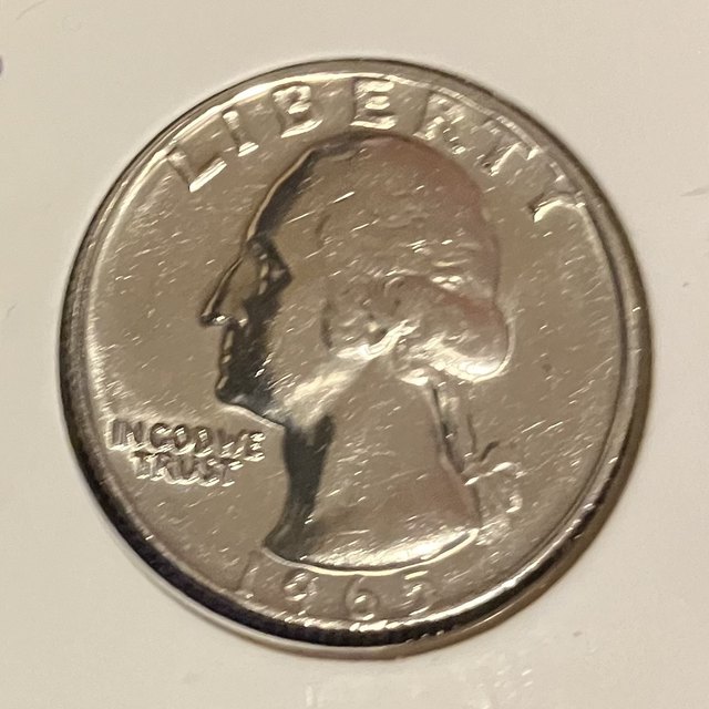 1965 doubled-die obverse Washington quarter, Mint State